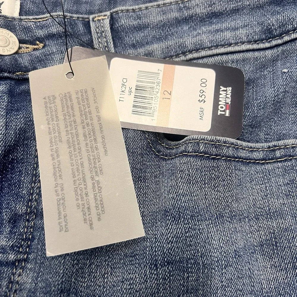 Tommy Hilfiger Women's  STRETCH HIGH RISE Signature‎ Curve Legging Jeans Size 12
